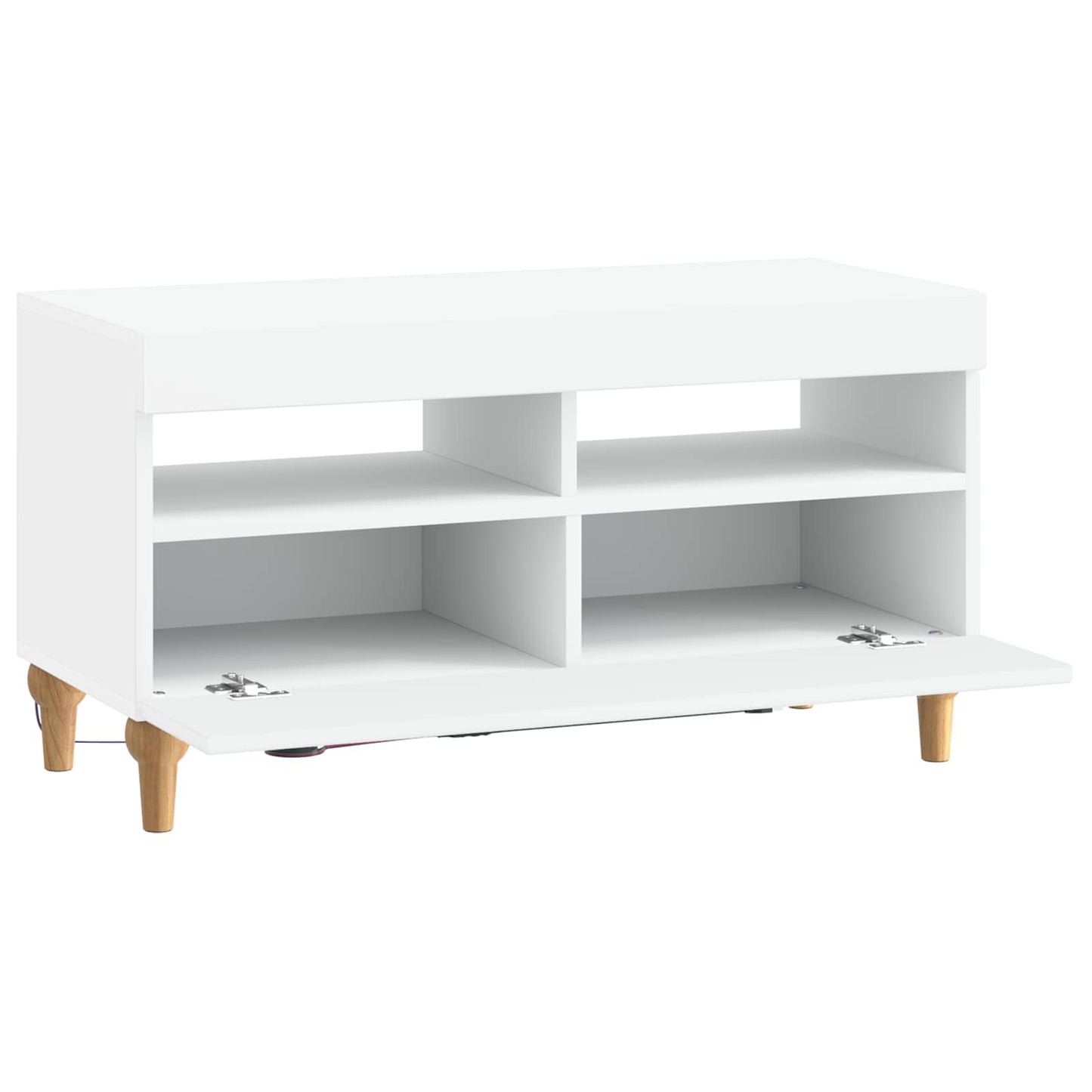 LED TV szekrény Fehér Szerelt Fa
