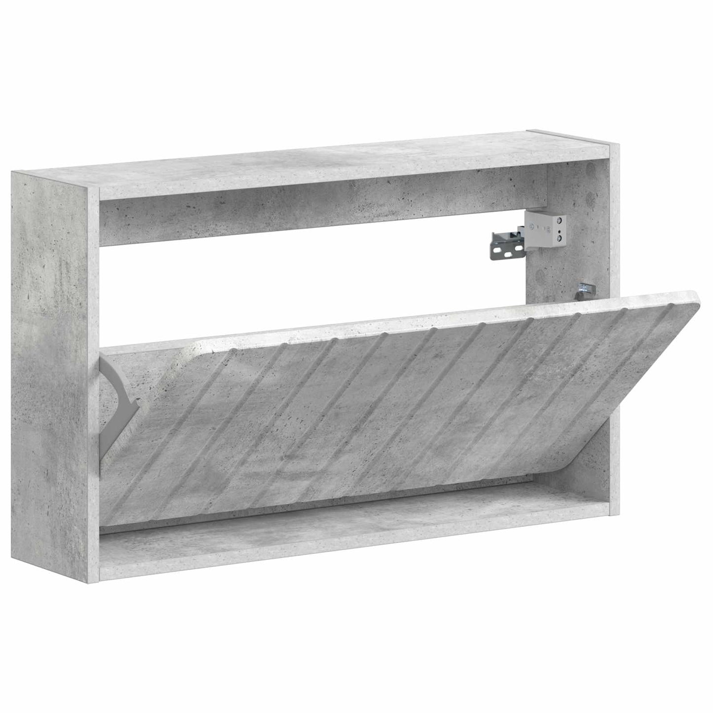 Fali Cipőtartó ZWOLLE 71 x 17 x 43 cm Szerelt Fa Betonszürke