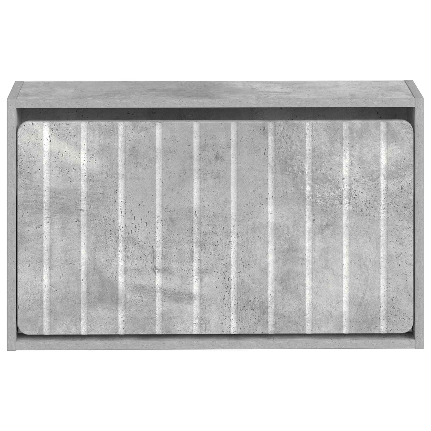 Fali Cipőtartó ZWOLLE 71 x 17 x 43 cm Szerelt Fa Betonszürke