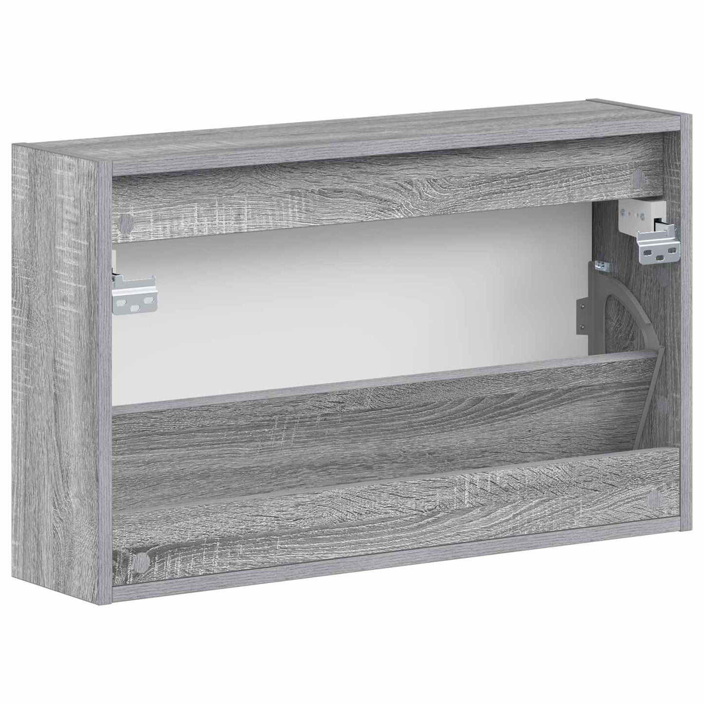 Fali Cipőtartó ZWOLLE 71 x 17 x 43 cm Szerelt Fa Szürke Sonoma