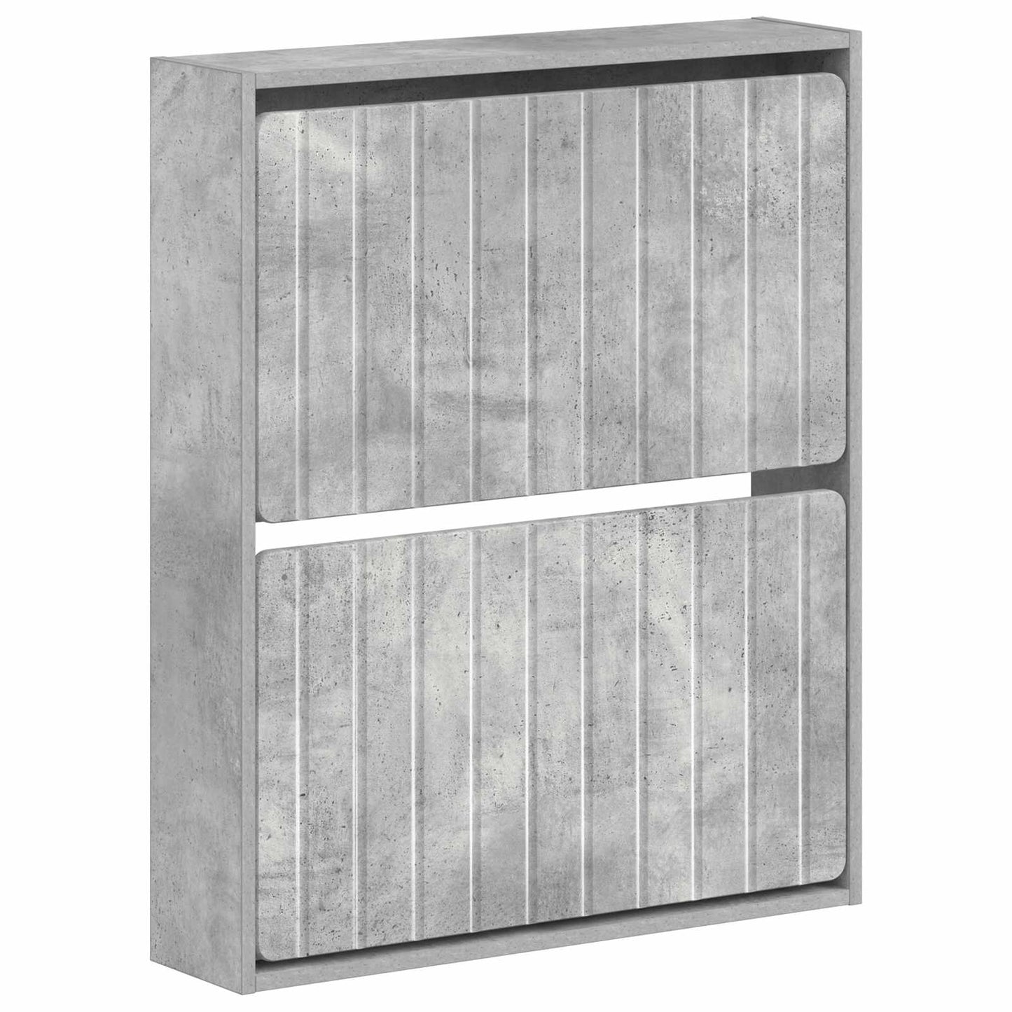 Fali Cipőtartó ZWOLLE 71 x 17 x 86 cm Szerelt Fa Betonszürke