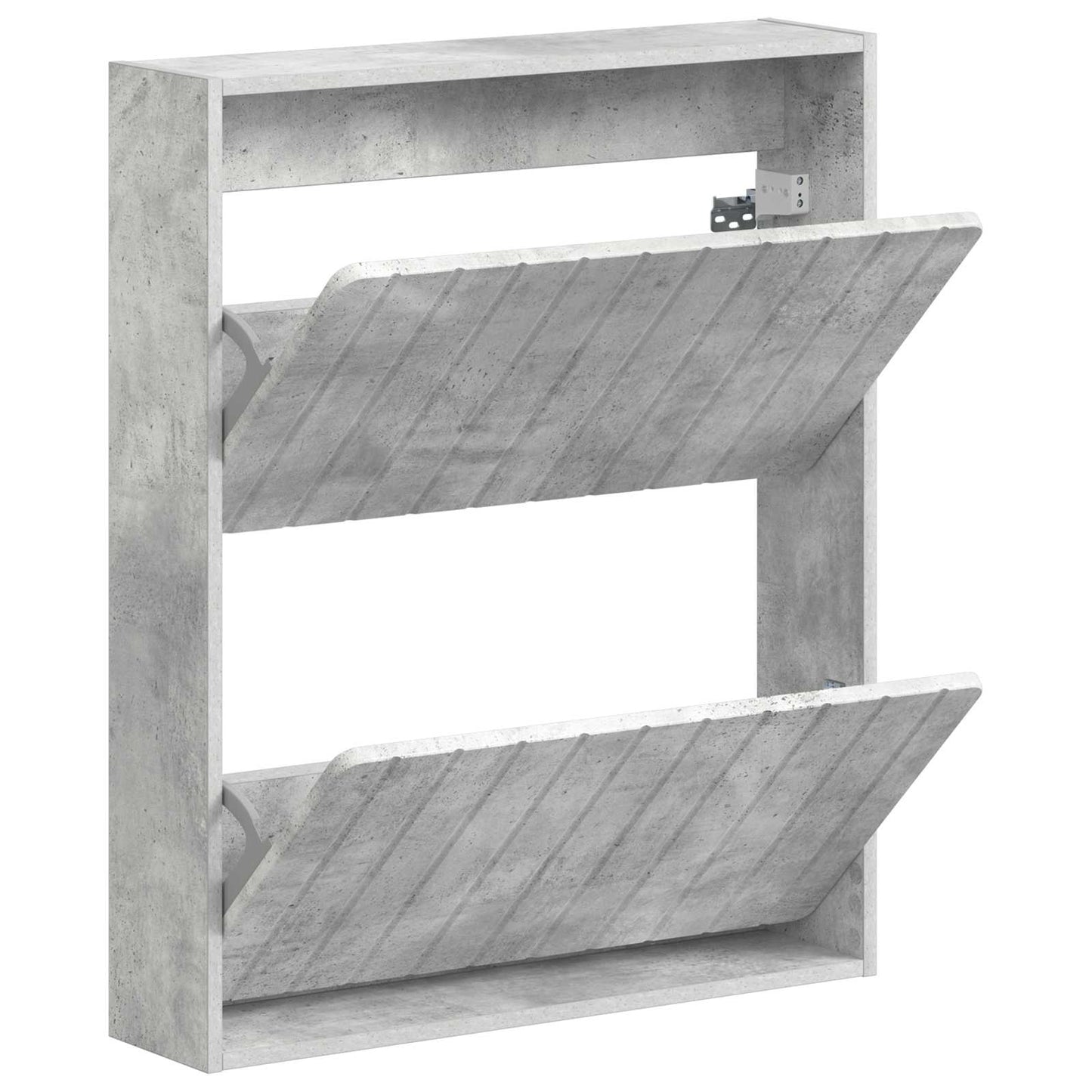 Fali Cipőtartó ZWOLLE 71 x 17 x 86 cm Szerelt Fa Betonszürke