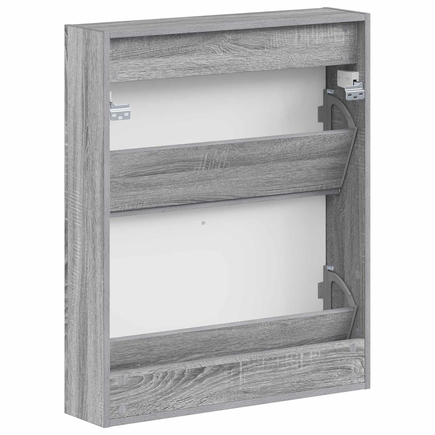 Fali Cipőtartó ZWOLLE 71 x 17 x 86 cm Szerelt Fa Szürke Sonoma