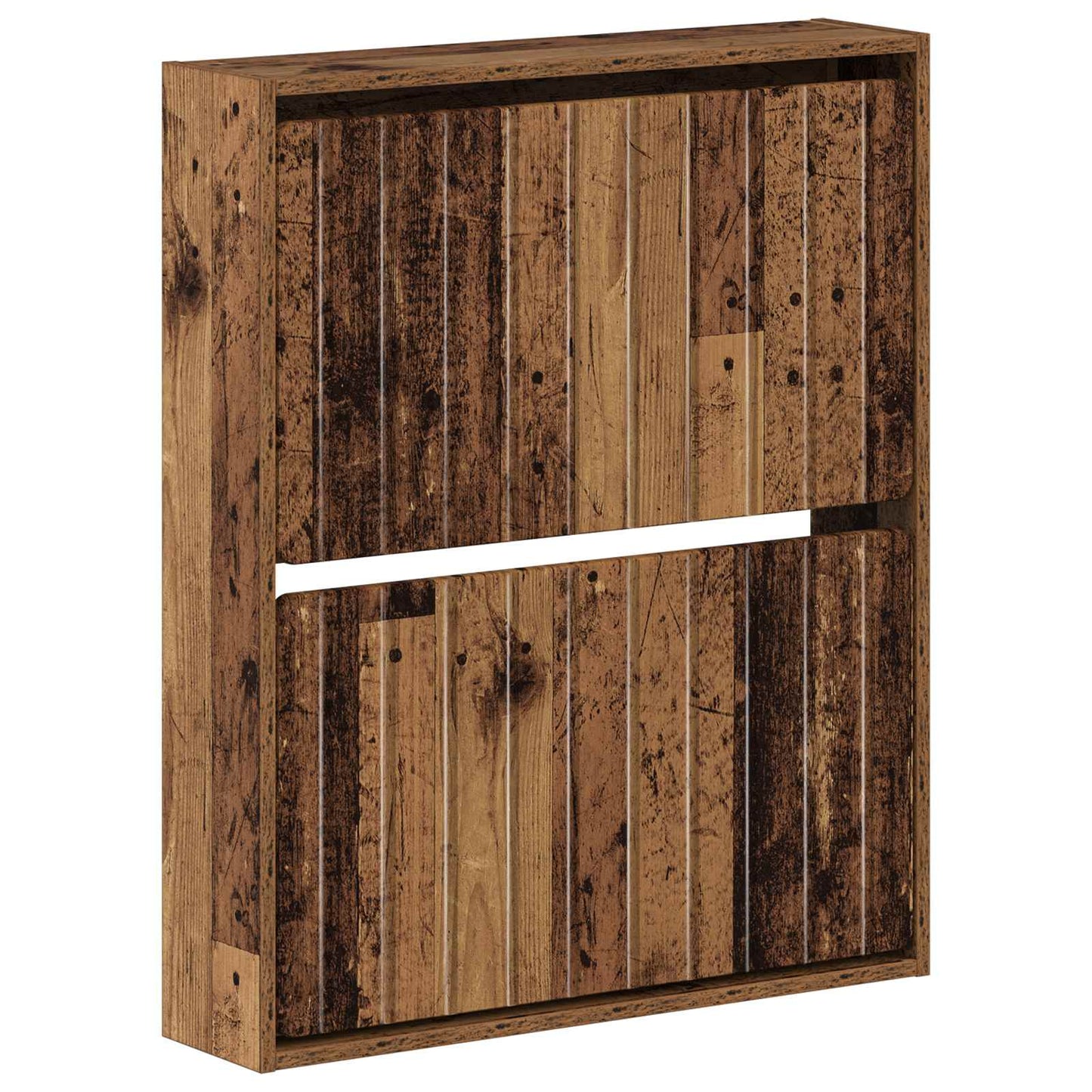 Fali Cipőtartó ZWOLLE 71 x 17 x 86 cm Szerelt Fa Antik Fa