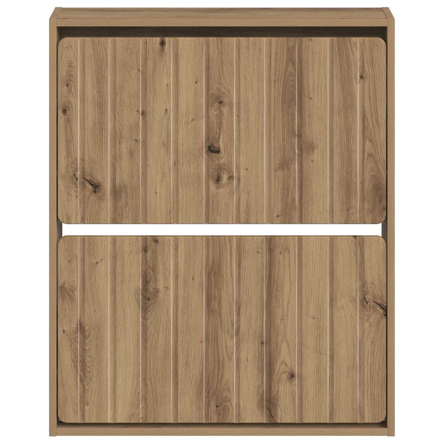 Fali Cipőtartó ZWOLLE 71 x 17 x 86 cm Szerelt Fa Kézműves Tölgy