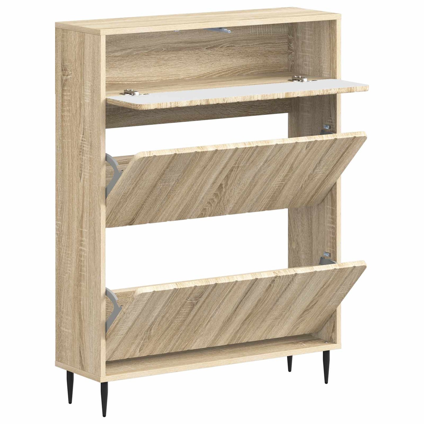 Cipőszekrény ZWOLLE 78 x 24 x 103 cm Szerelt Fa Sonoma Tölgy