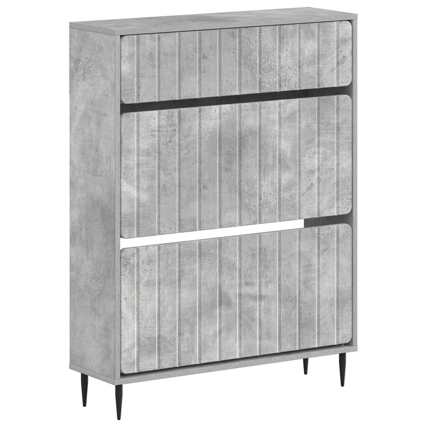 Cipőszekrény ZWOLLE 78 x 24 x 103 cm Szerelt Fa Betonszürke