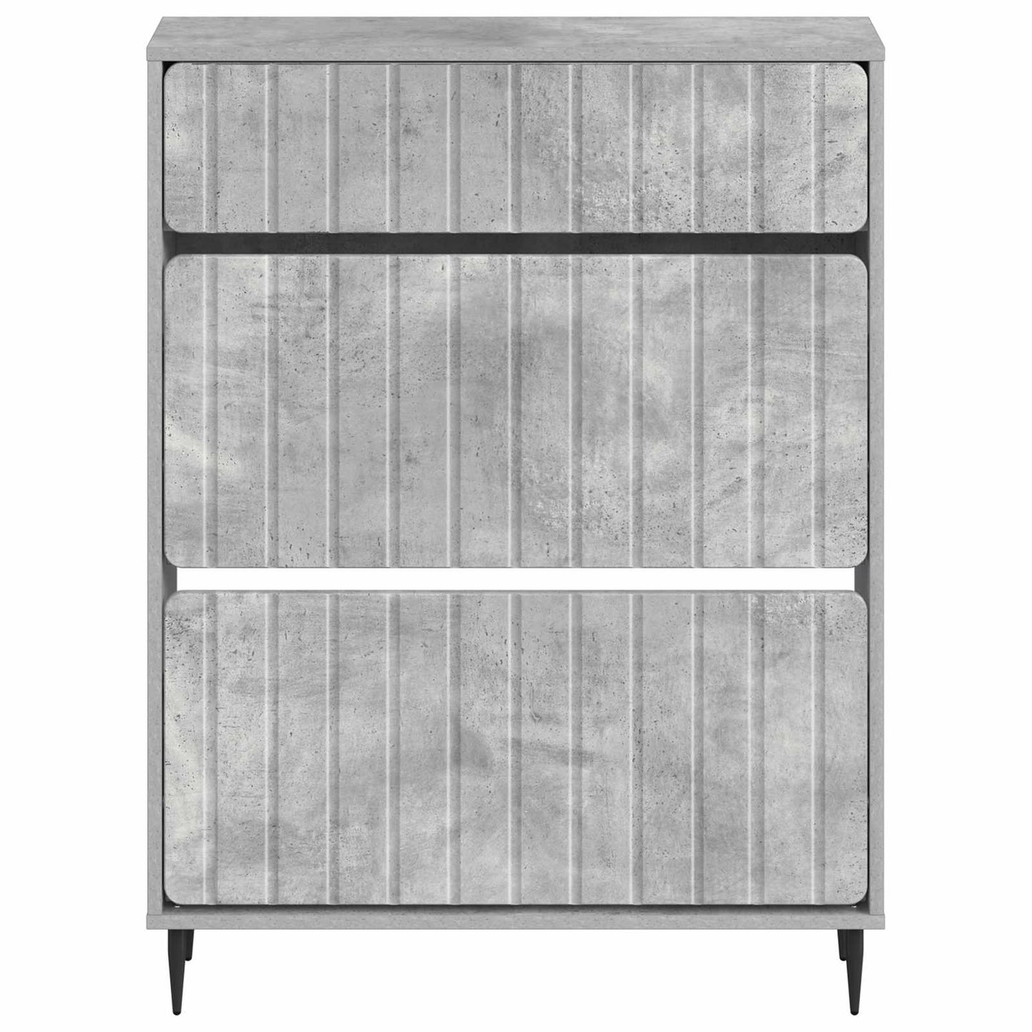 Cipőszekrény ZWOLLE 78 x 24 x 103 cm Szerelt Fa Betonszürke