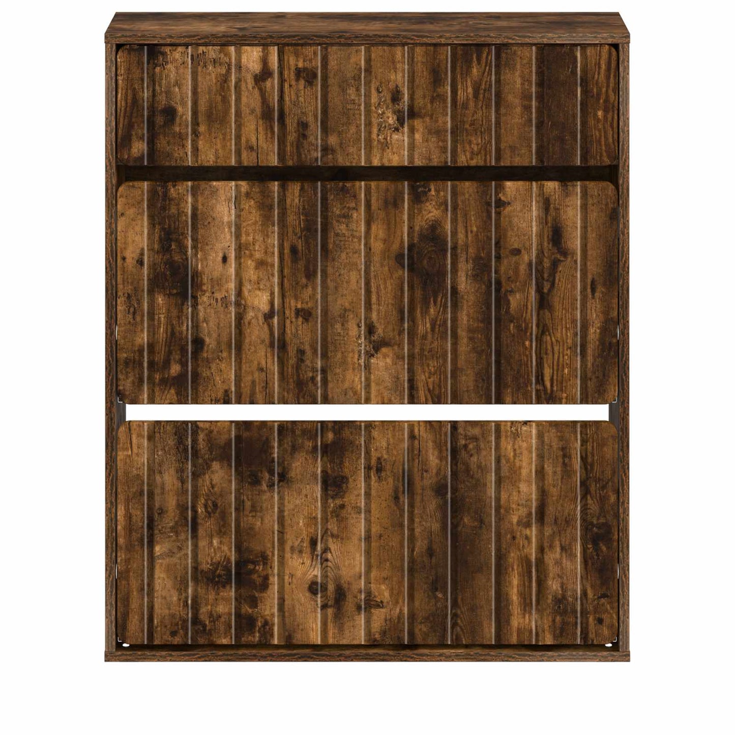 Cipőszekrény ZWOLLE 78 x 24 x 103 cm Szerelt Fa Füstös Tölgy