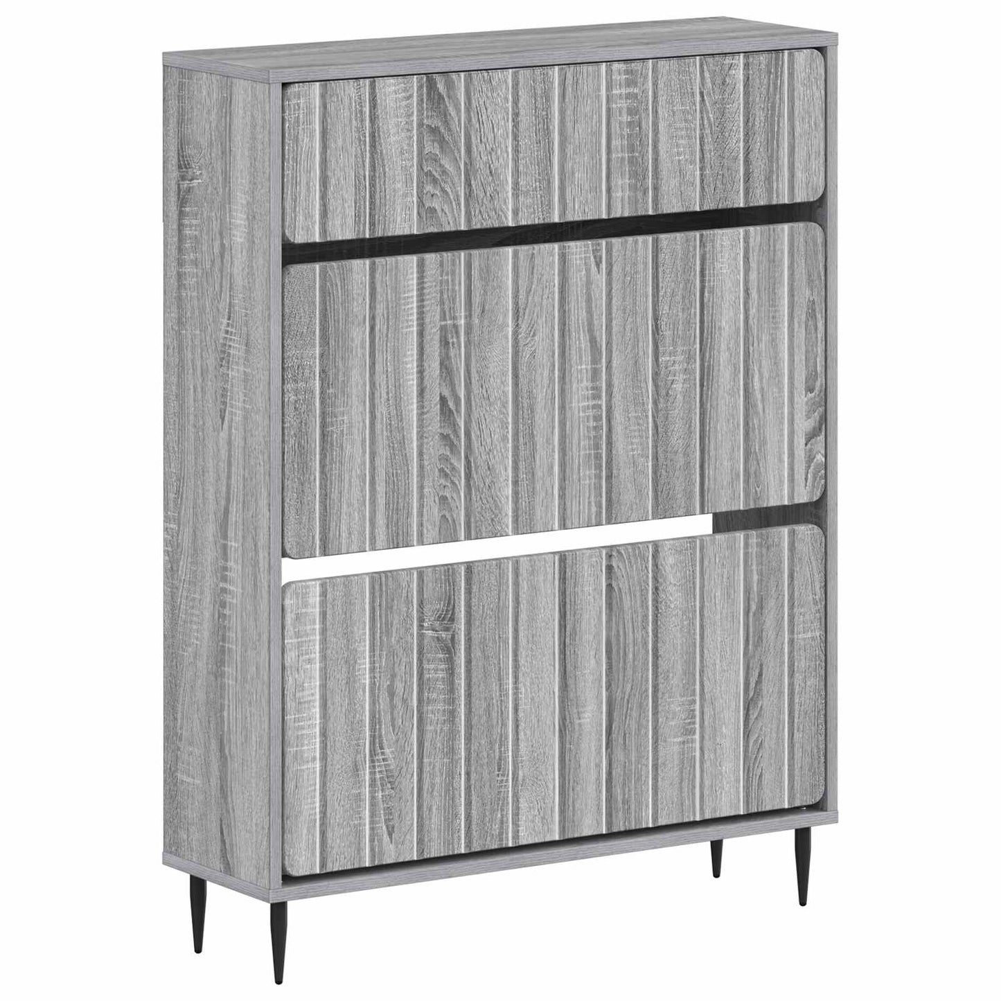 Cipőszekrény ZWOLLE 78 x 24 x 103 cm Szerelt Fa Szürke Sonoma