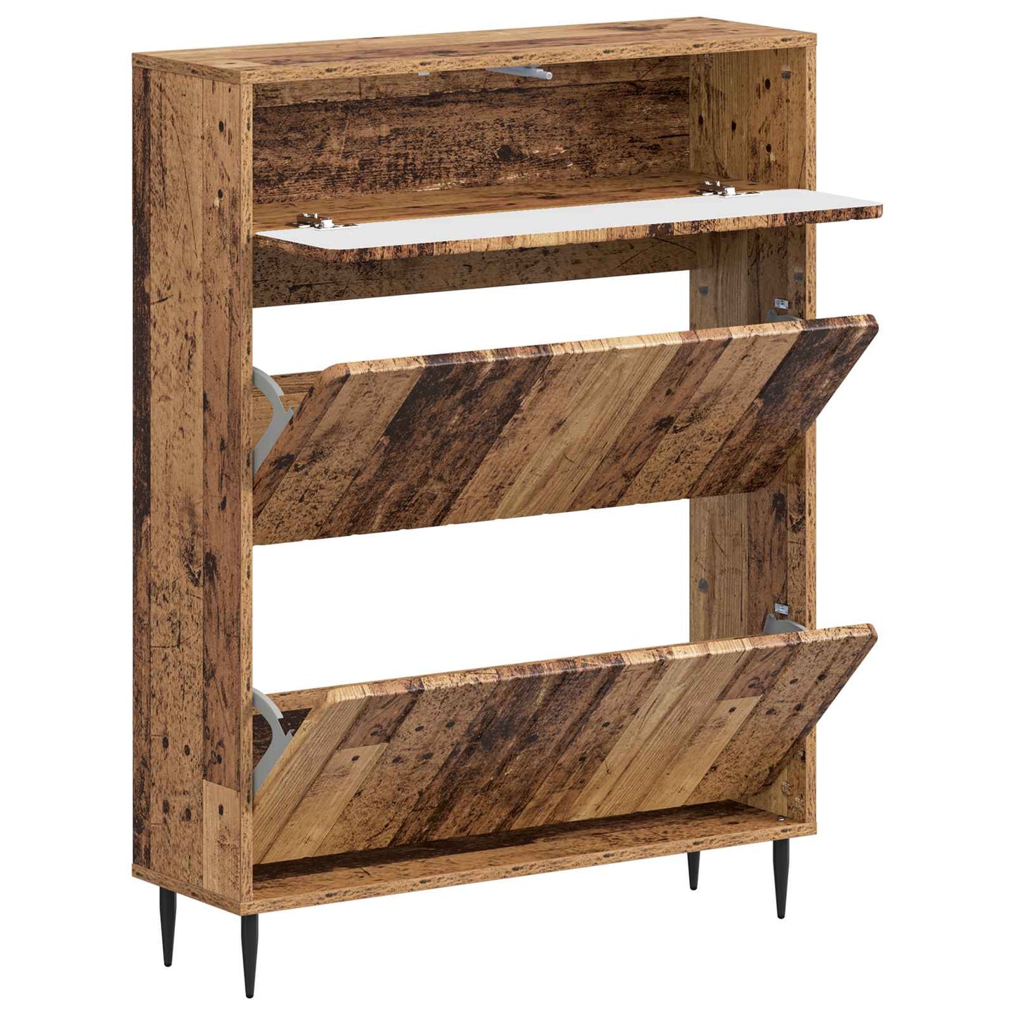 Cipőszekrény ZWOLLE 78 x 24 x 103 cm Szerelt Fa Antik Fa