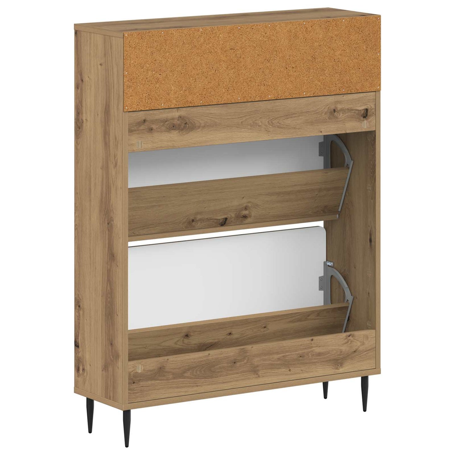 Cipőszekrény ZWOLLE 78 x 24 x 103 cm Szerelt Fa Kézműves Tölgy