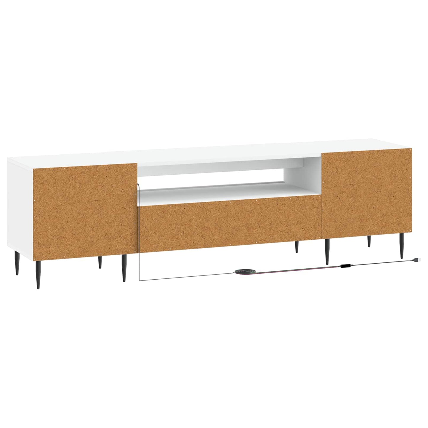LED TV szekrény Fehér Szerelt Fa