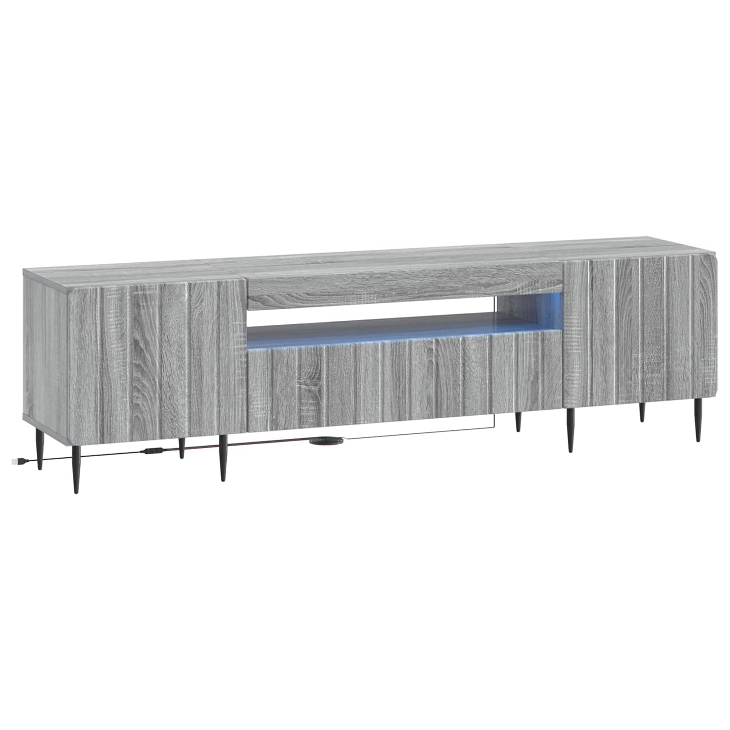 LED TV szekrény Szürke Sonoma Szerelt Fa