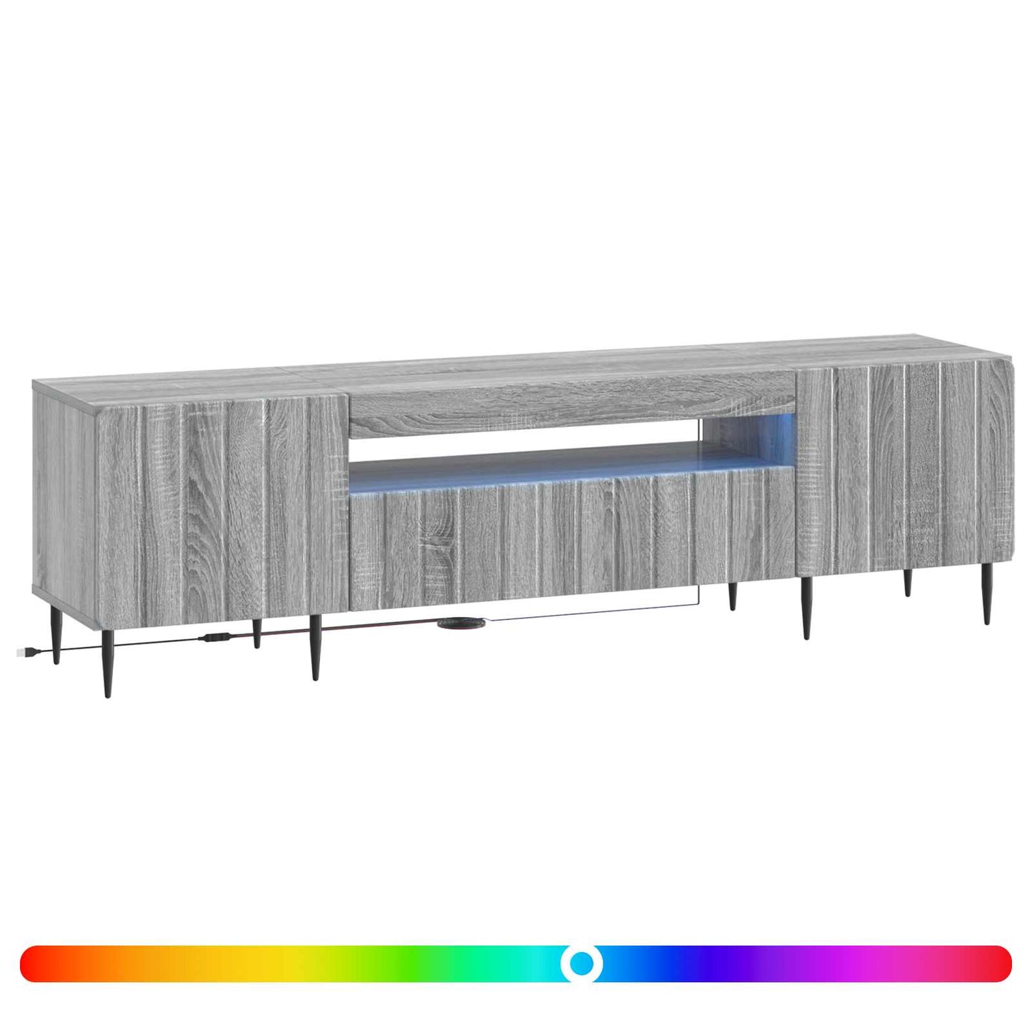 LED TV szekrény Szürke Sonoma Szerelt Fa