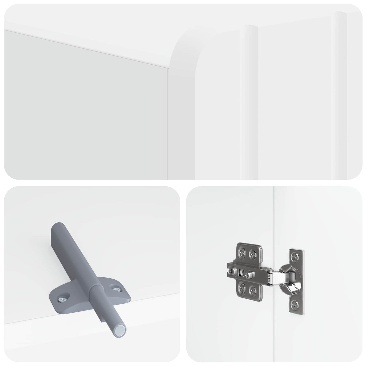 WC Szekrény ZWOLLE Fehér 66 x 25,5 x 190 cm Szerelt Fa