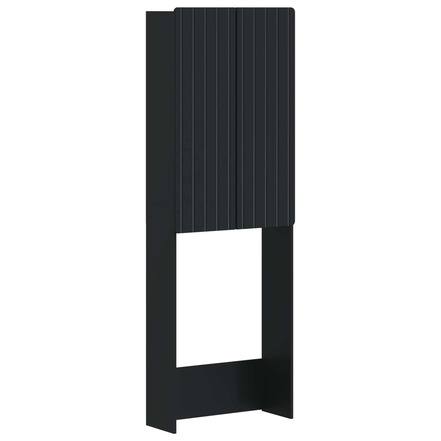 WC Szekrény ZWOLLE Fekete 66 x 25,5 x 190 cm Szerelt Fa