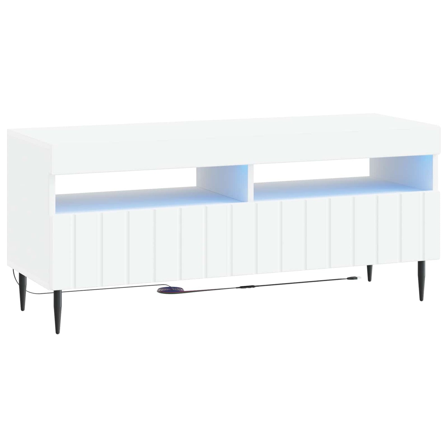 LED TV szekrény Fehér Szerelt Fa