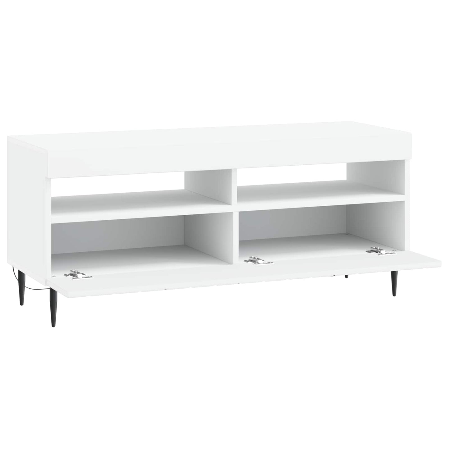 LED TV szekrény Fehér Szerelt Fa