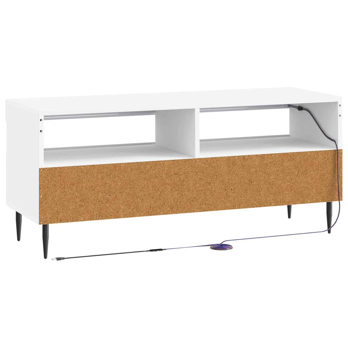 LED TV szekrény Fehér Szerelt Fa