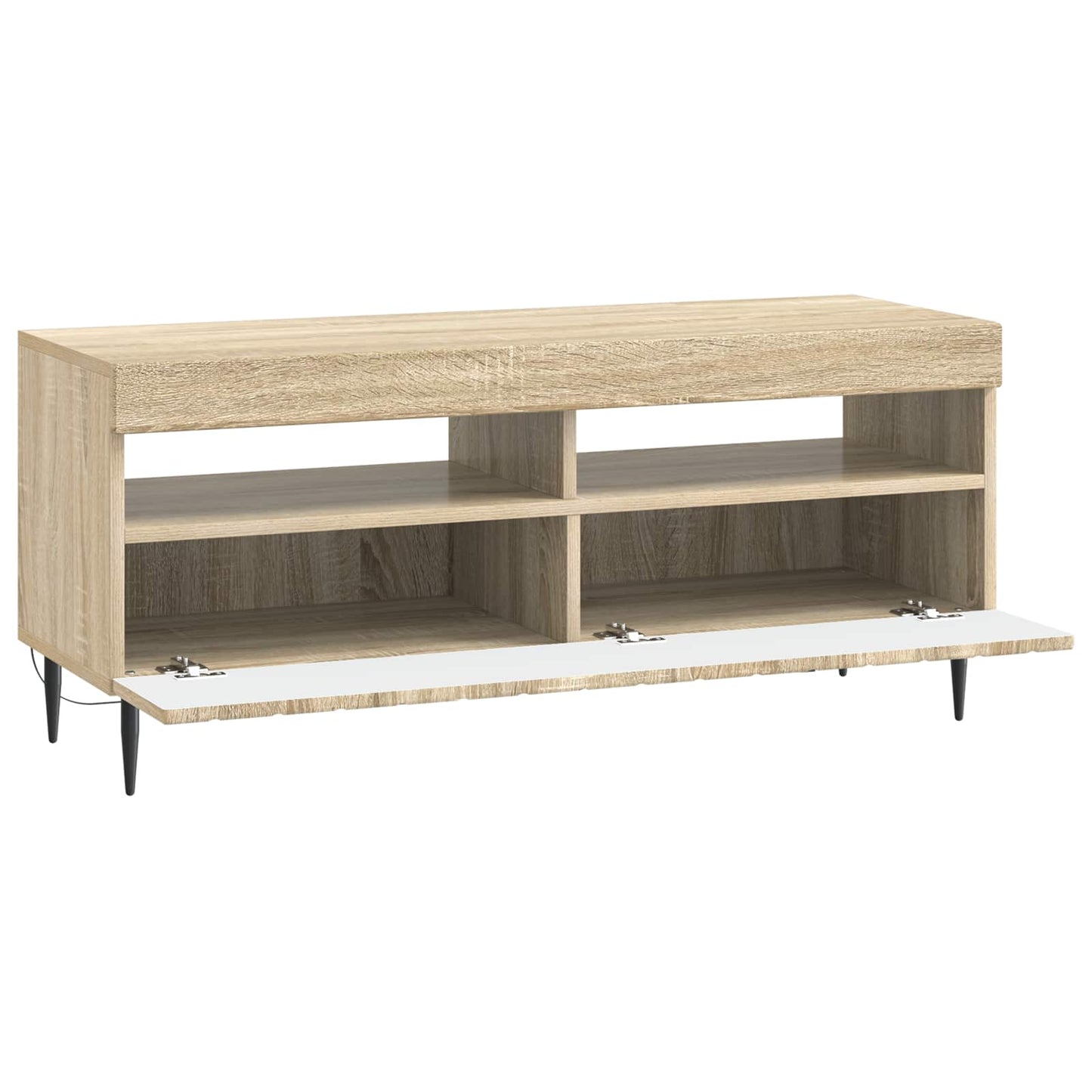 LED TV szekrény Sonoma Tölgy Szerelt Fa