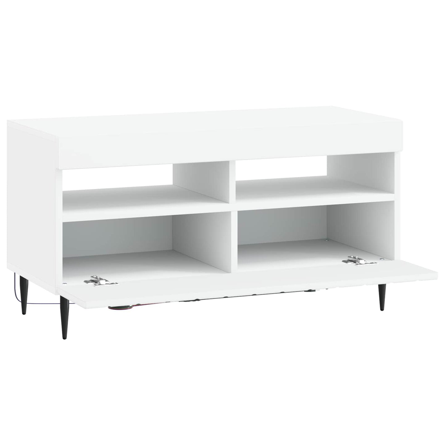 LED TV szekrény Fehér Szerelt Fa