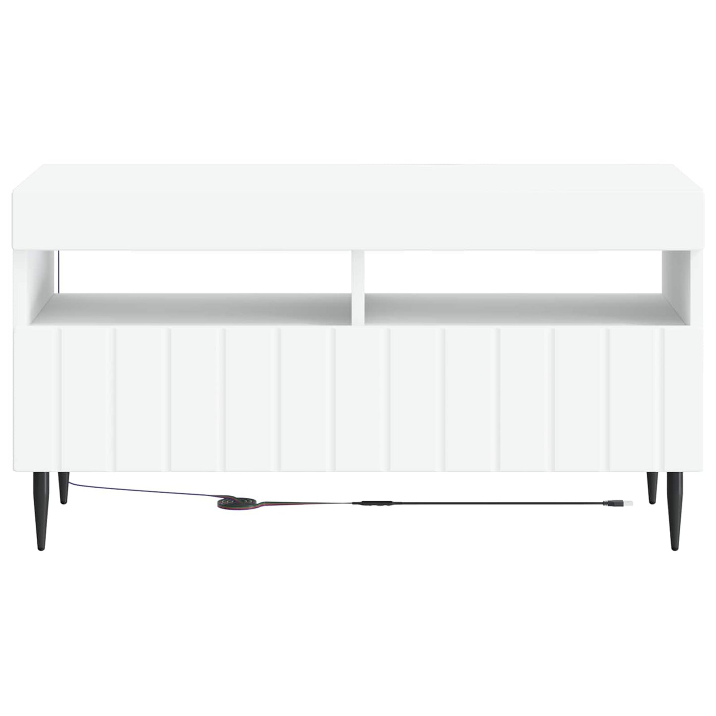 LED TV szekrény Fehér Szerelt Fa