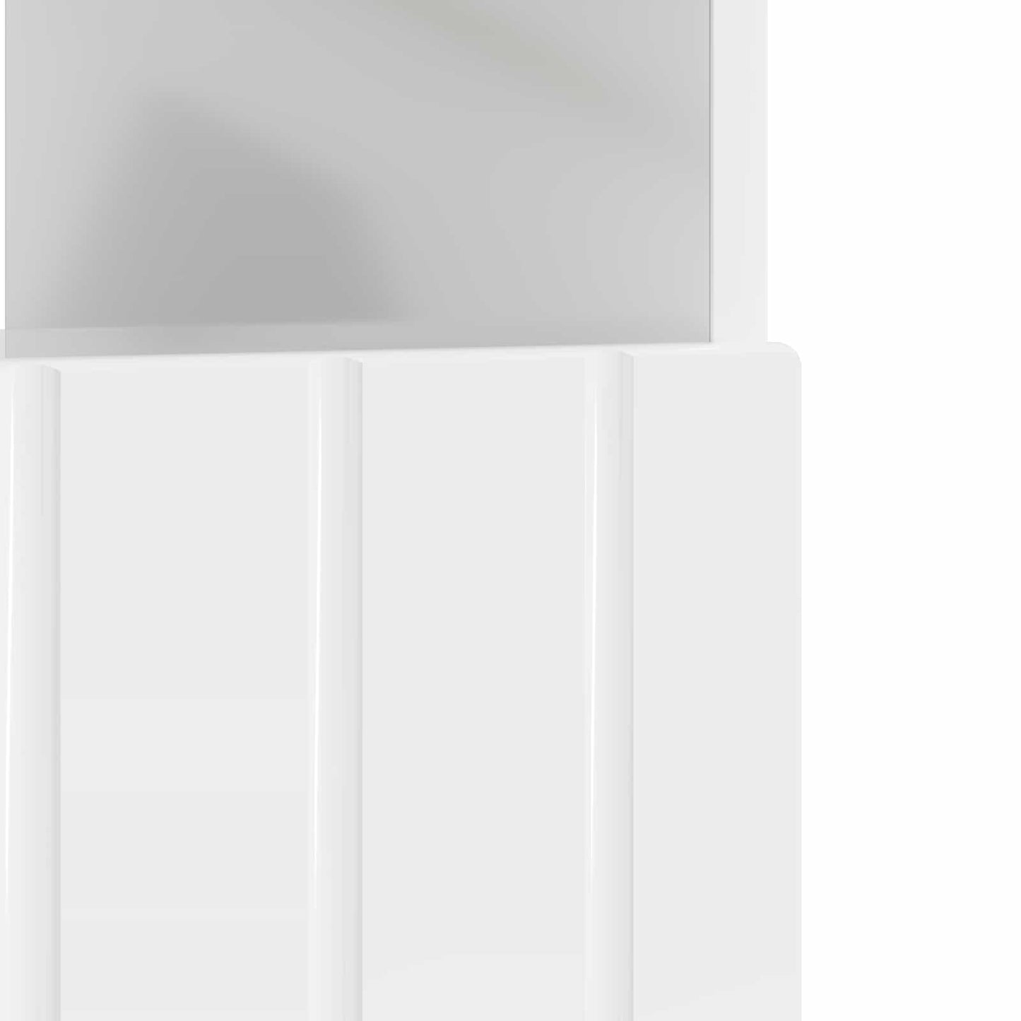 LED TV szekrény Magasfényű Fehér Szerelt Fa