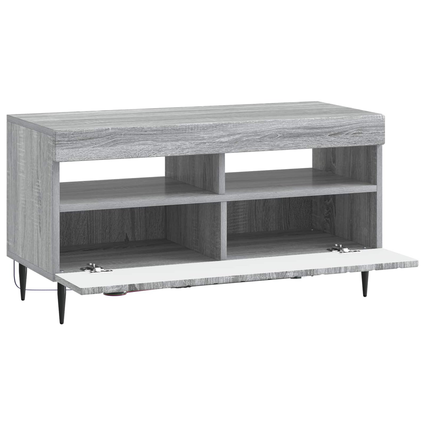 LED TV szekrény Szürke Sonoma Szerelt Fa