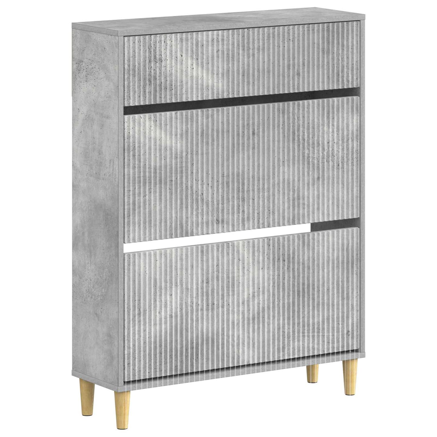Cipőszekrény ARNHEM 78 x 24 x 103 cm Szerelt Fa Betonszürke