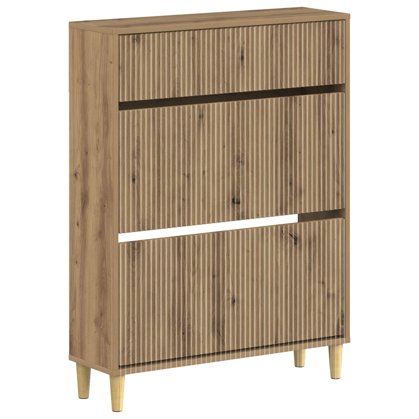 Cipőszekrény ARNHEM 78 x 24 x 103 cm Szerelt Fa Kézműves Tölgy