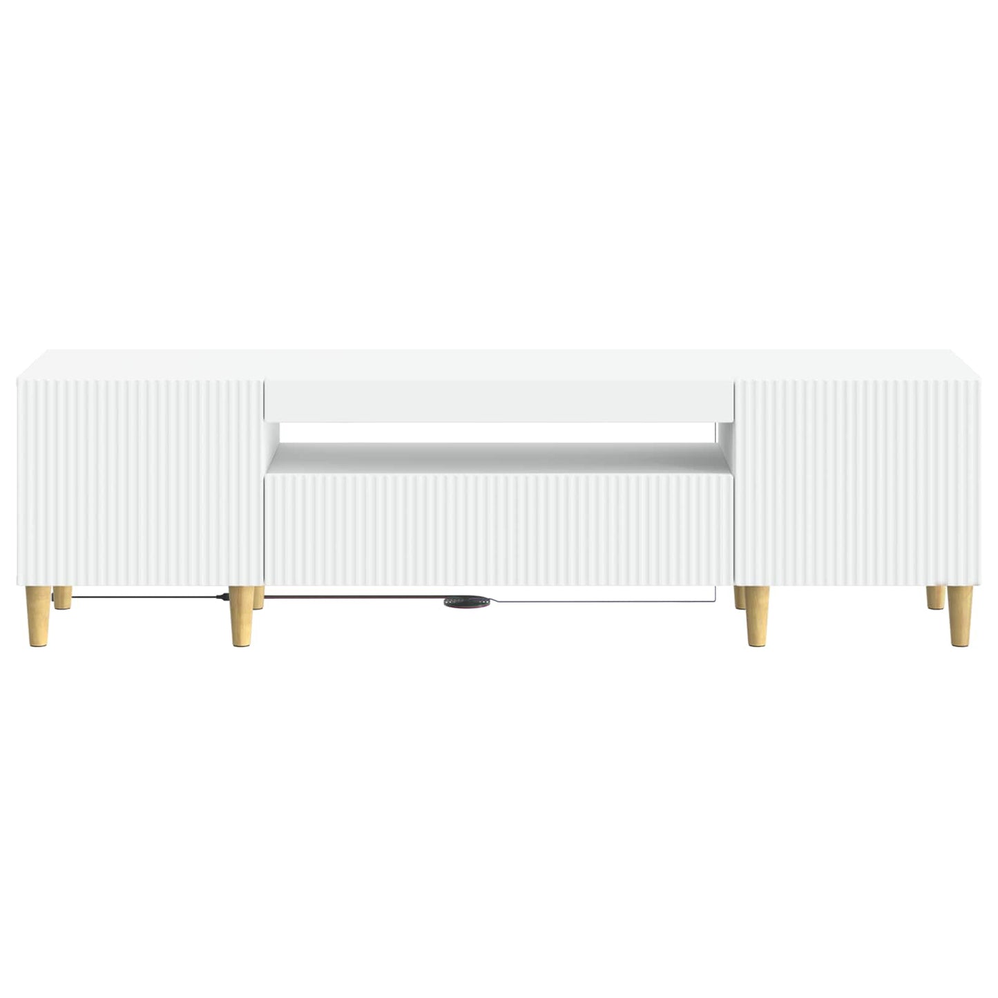 LED TV szekrény Fehér Szerelt Fa