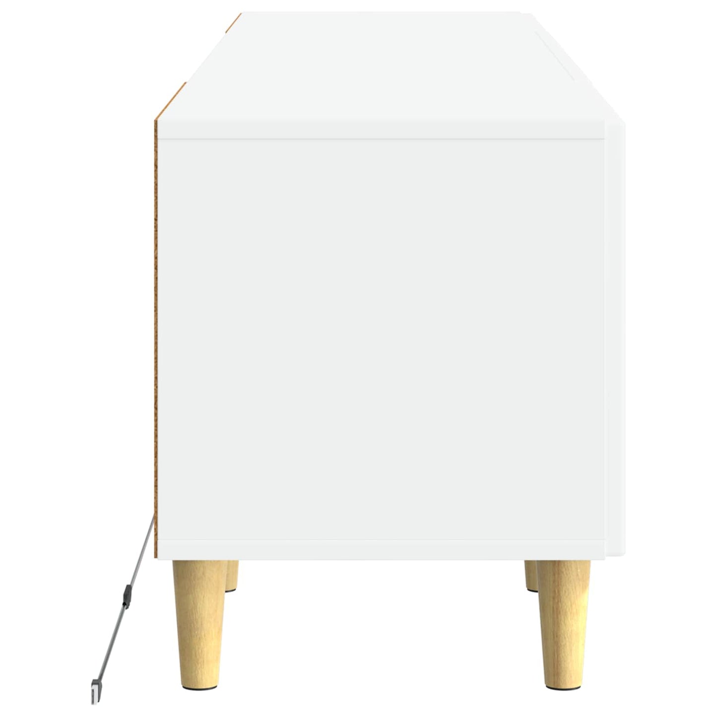 LED TV szekrény Magasfényű Fehér Szerelt Fa