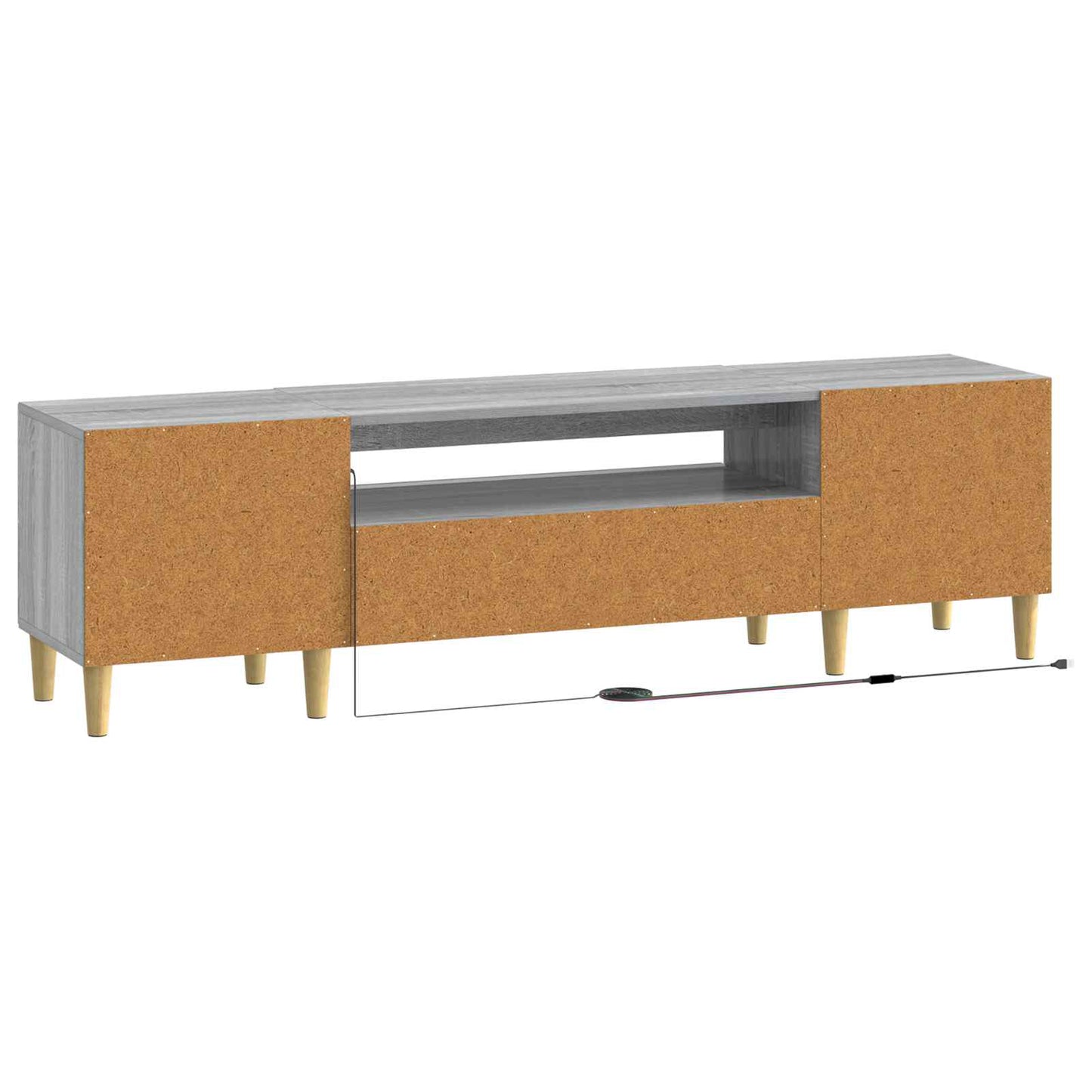 LED TV szekrény Szürke Sonoma Szerelt Fa