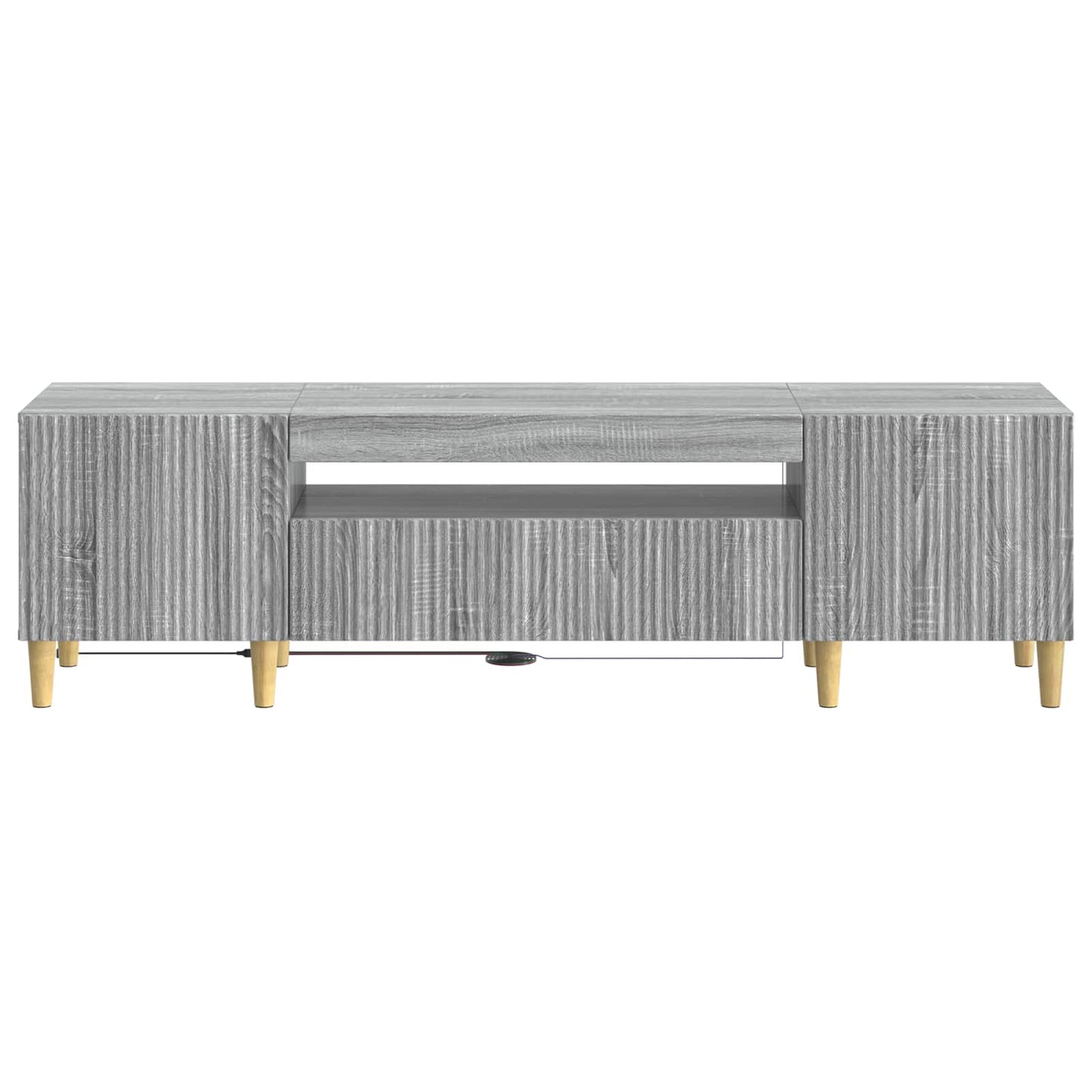 LED TV szekrény Szürke Sonoma Szerelt Fa
