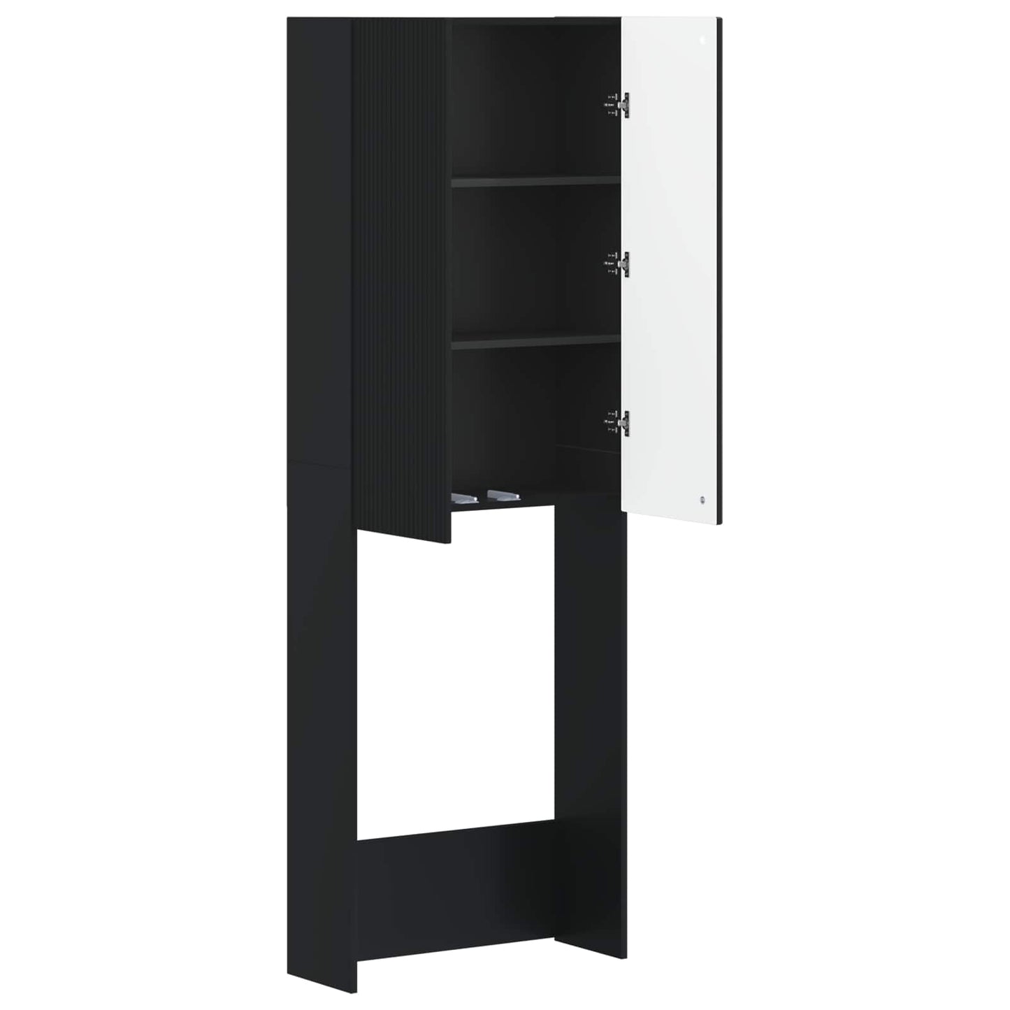 WC Szekrény ARNHEM Fekete 66 x 25,5 x 190 cm Szerelt Fa