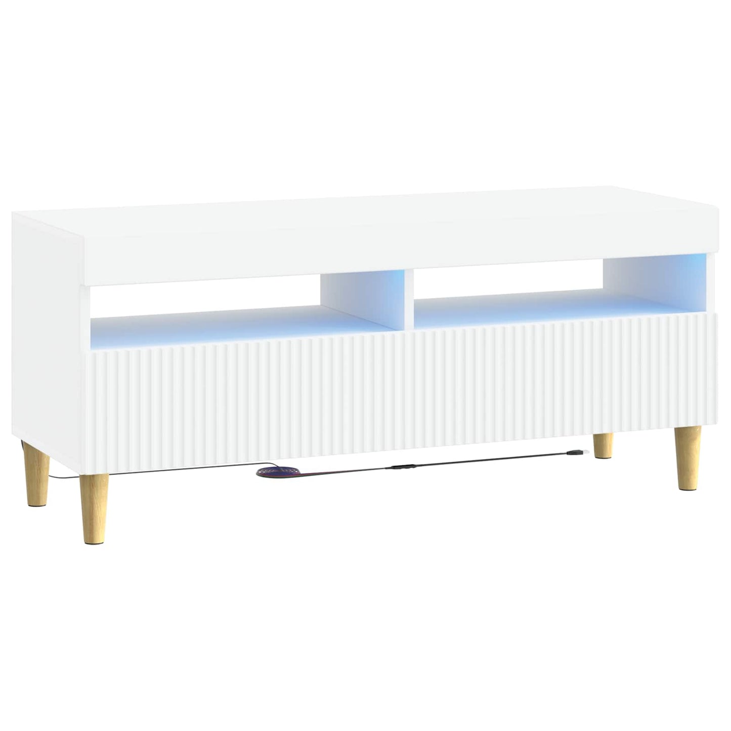 LED TV szekrény Fehér Szerelt Fa