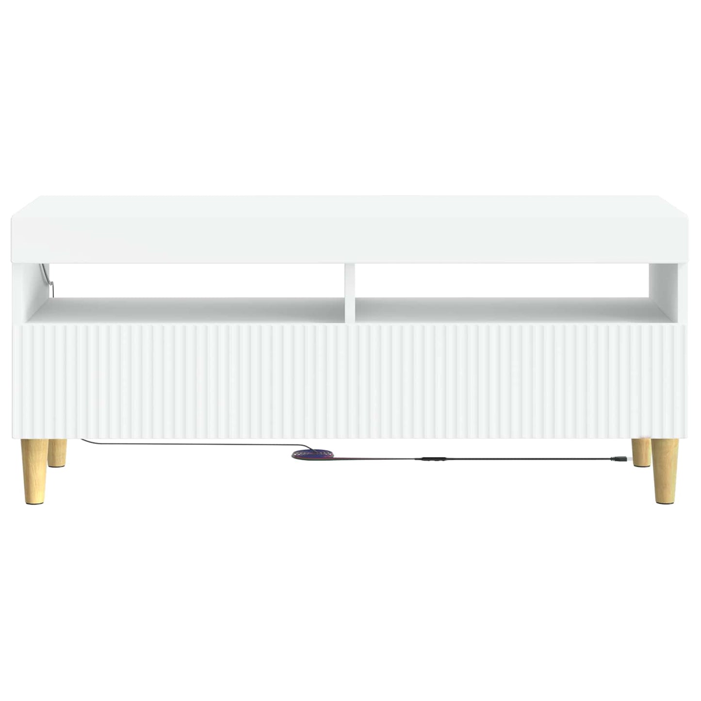 LED TV szekrény Fehér Szerelt Fa