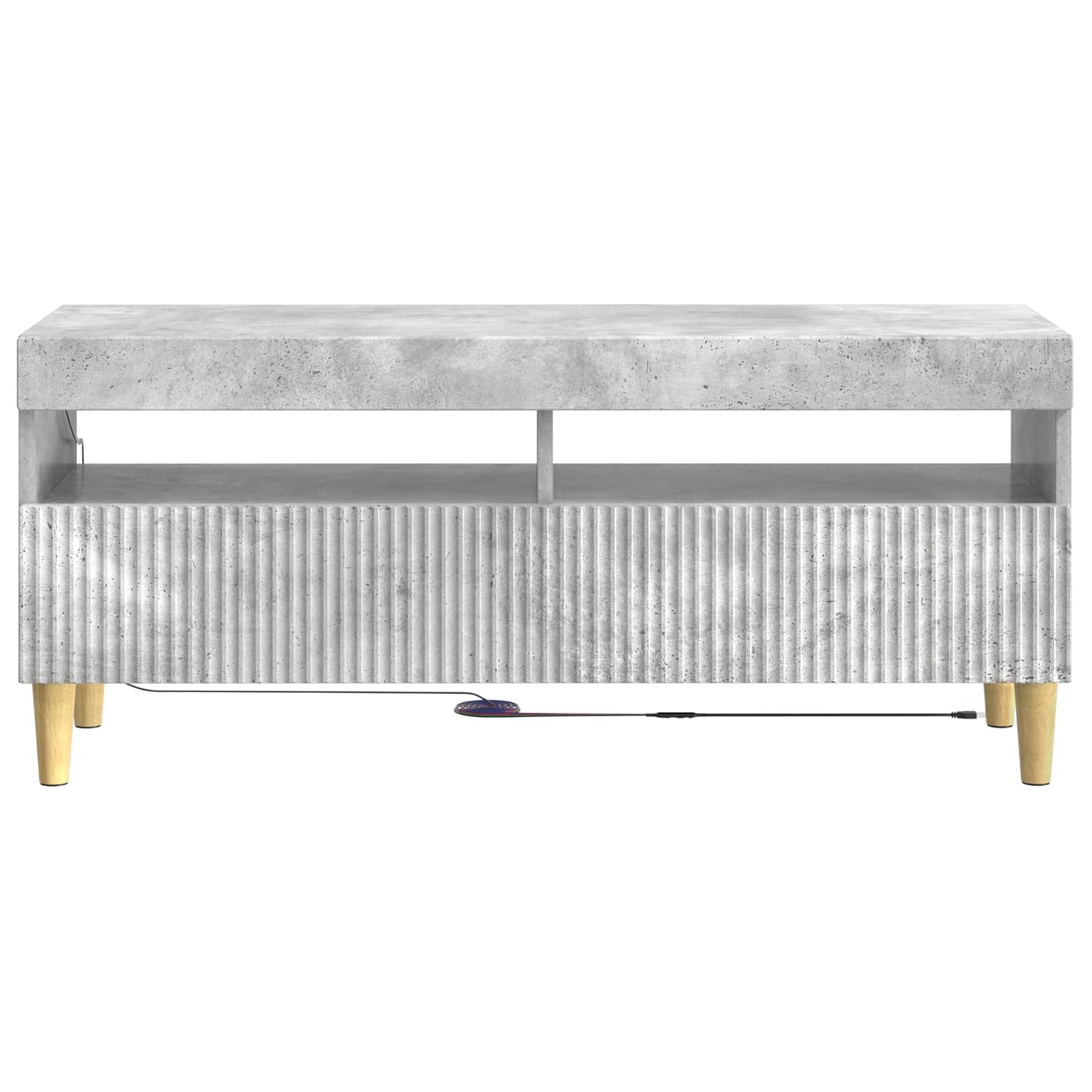 LED TV szekrény Betonszürke Szerelt Fa