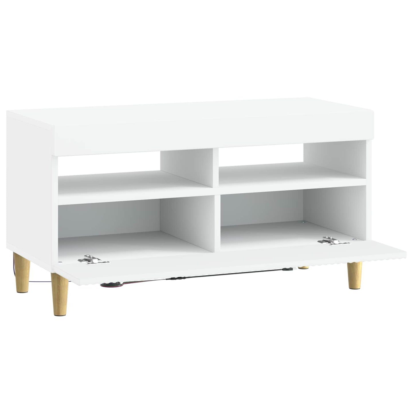 LED TV szekrény Fehér Szerelt Fa