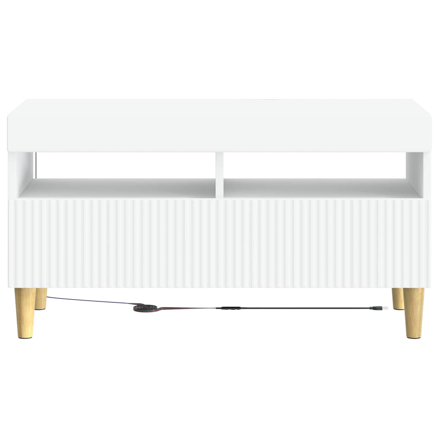 LED TV szekrény Fehér Szerelt Fa