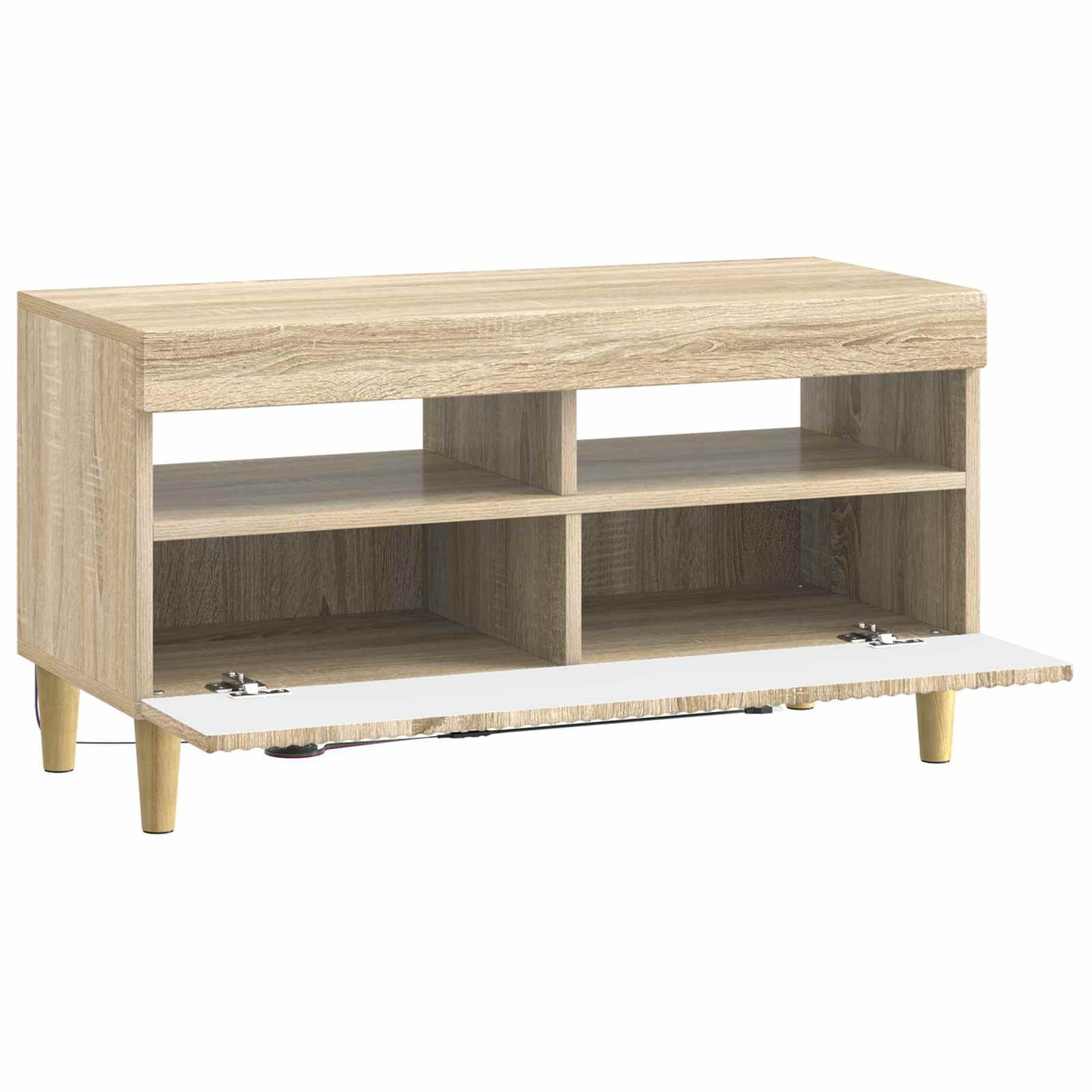 LED TV szekrény Sonoma Tölgy Szerelt Fa