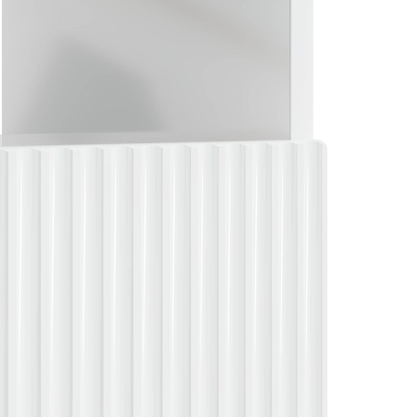 LED TV szekrény Magasfényű Fehér Szerelt Fa