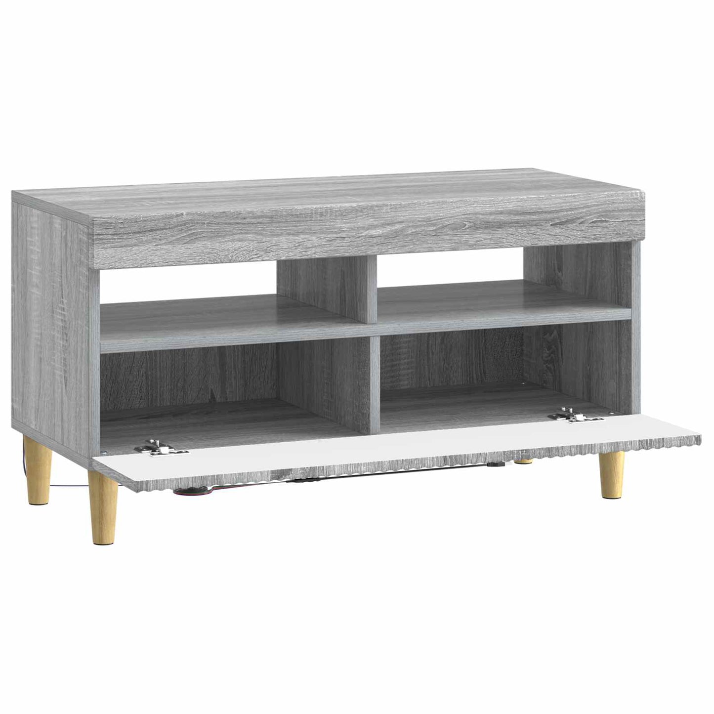 LED TV szekrény Szürke Sonoma Szerelt Fa