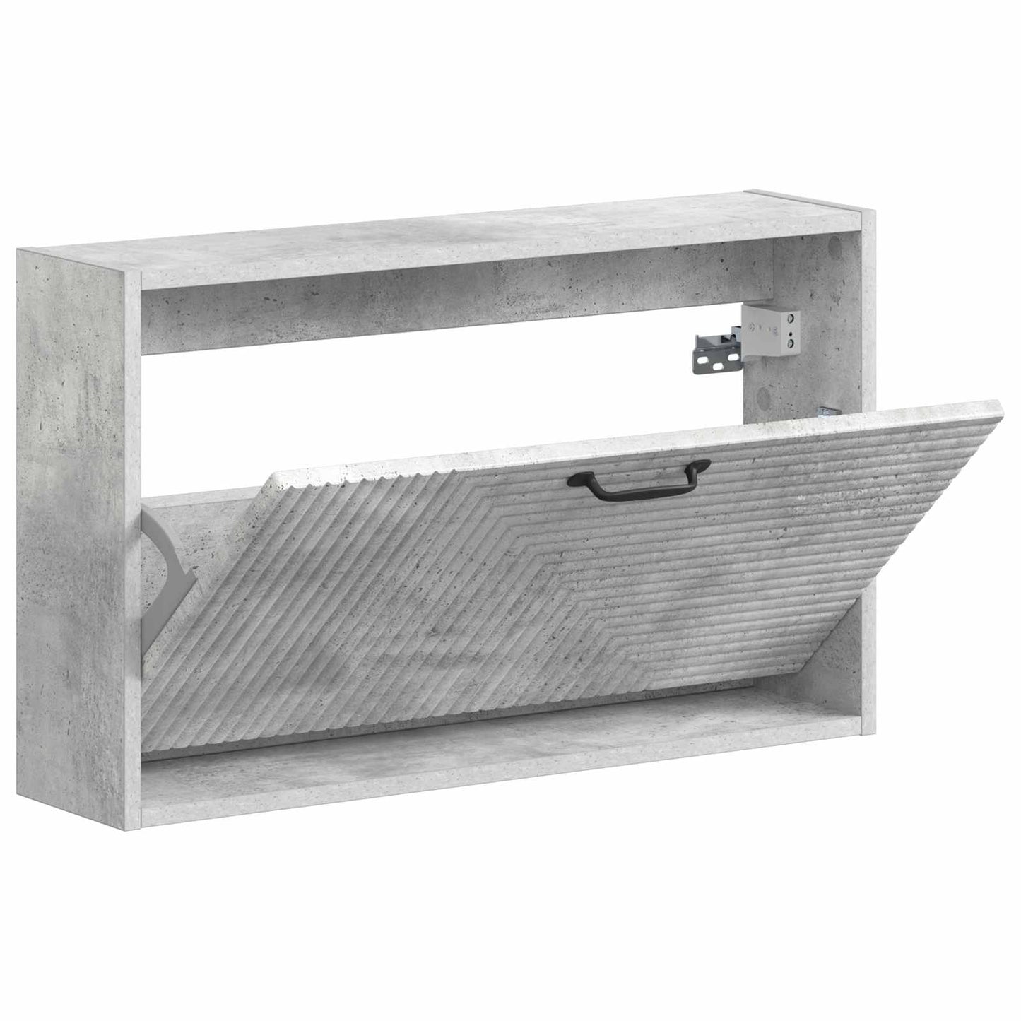 Fali Cipőtartó HAARLEM 71 x 17 x 43 cm Szerelt Fa Betonszürke