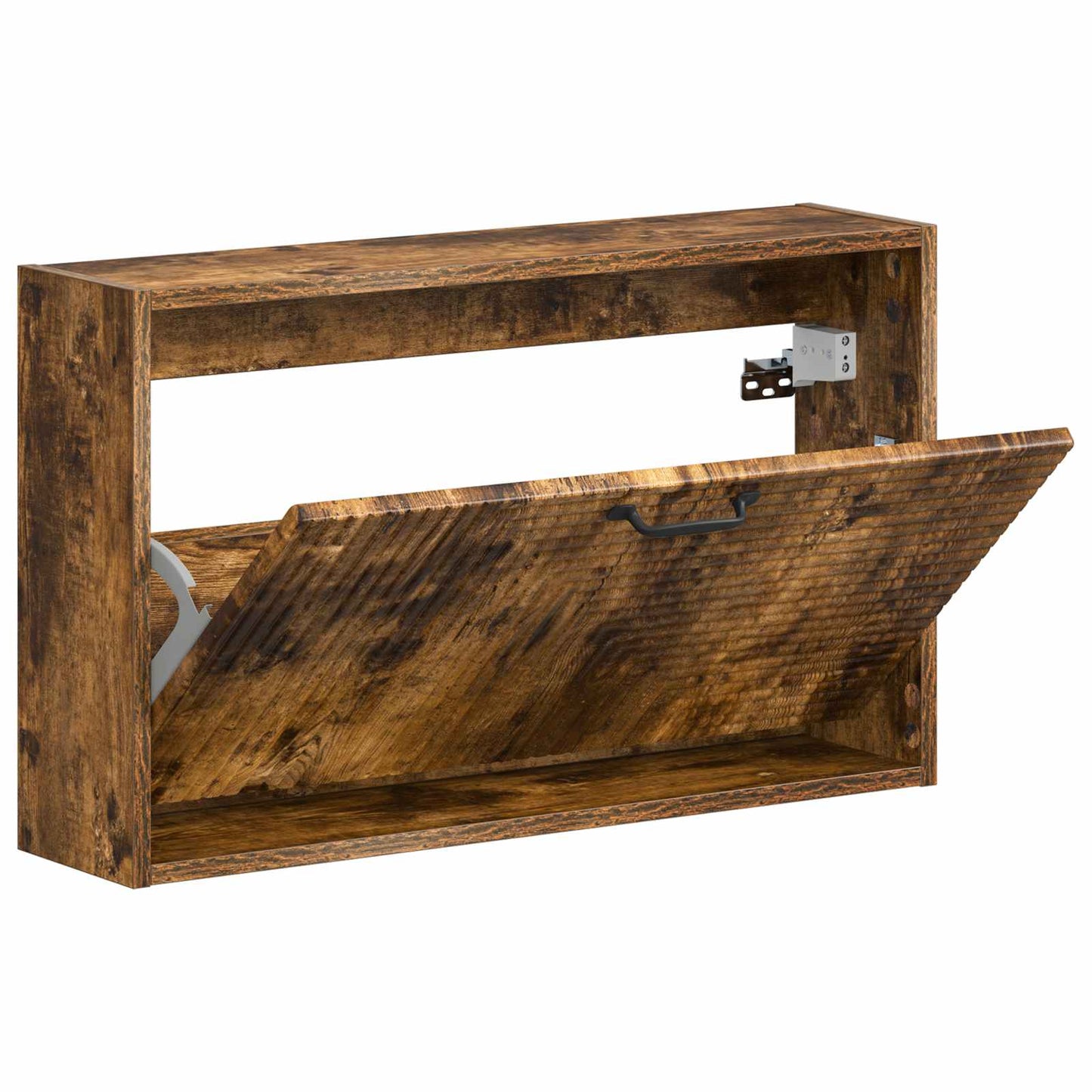 Fali Cipőtartó HAARLEM 71 x 17 x 43 cm Szerelt Fa Füstös Tölgy