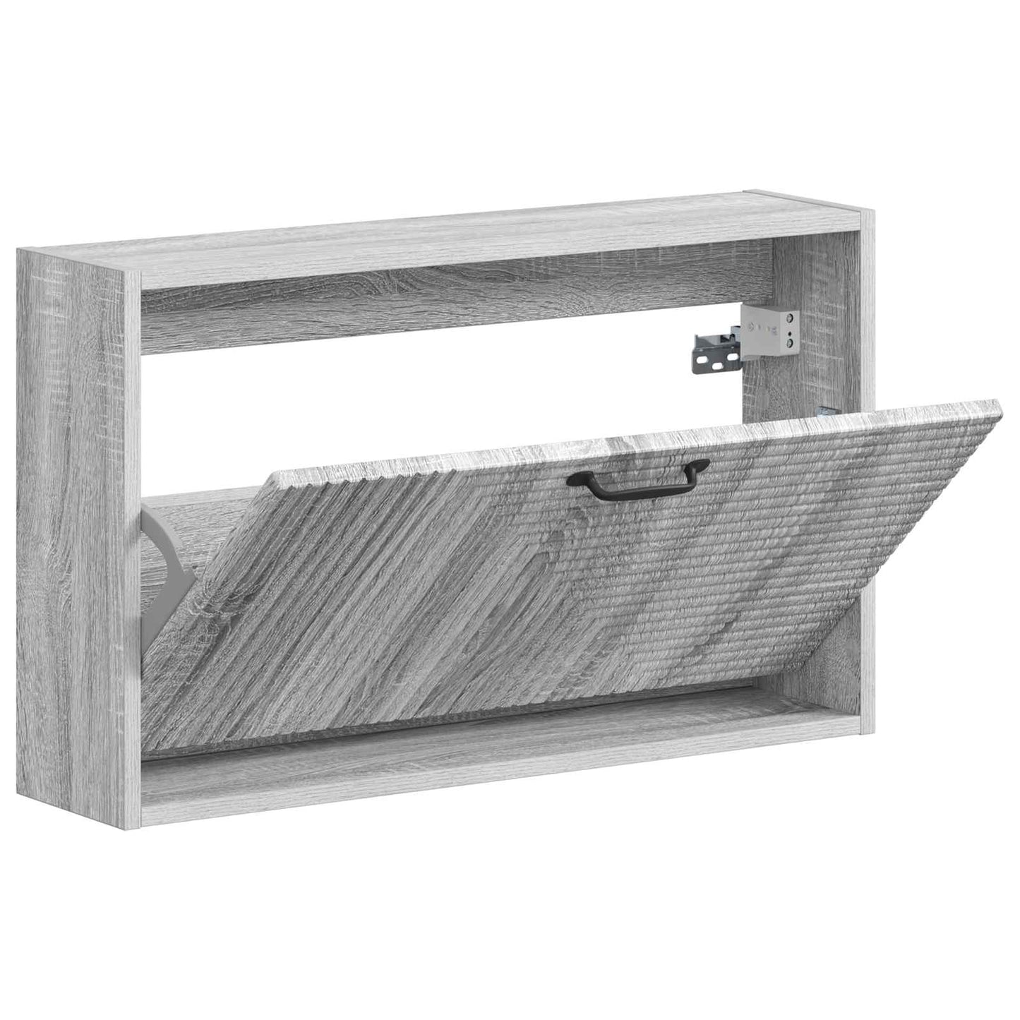 Fali Cipőtartó HAARLEM 71 x 17 x 43 cm Szerelt Fa Szürke Sonoma