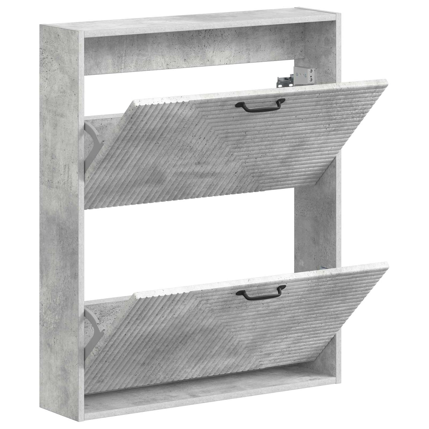 Fali Cipőtartó HAARLEM 71 x 17 x 86 cm Szerelt Fa Betonszürke
