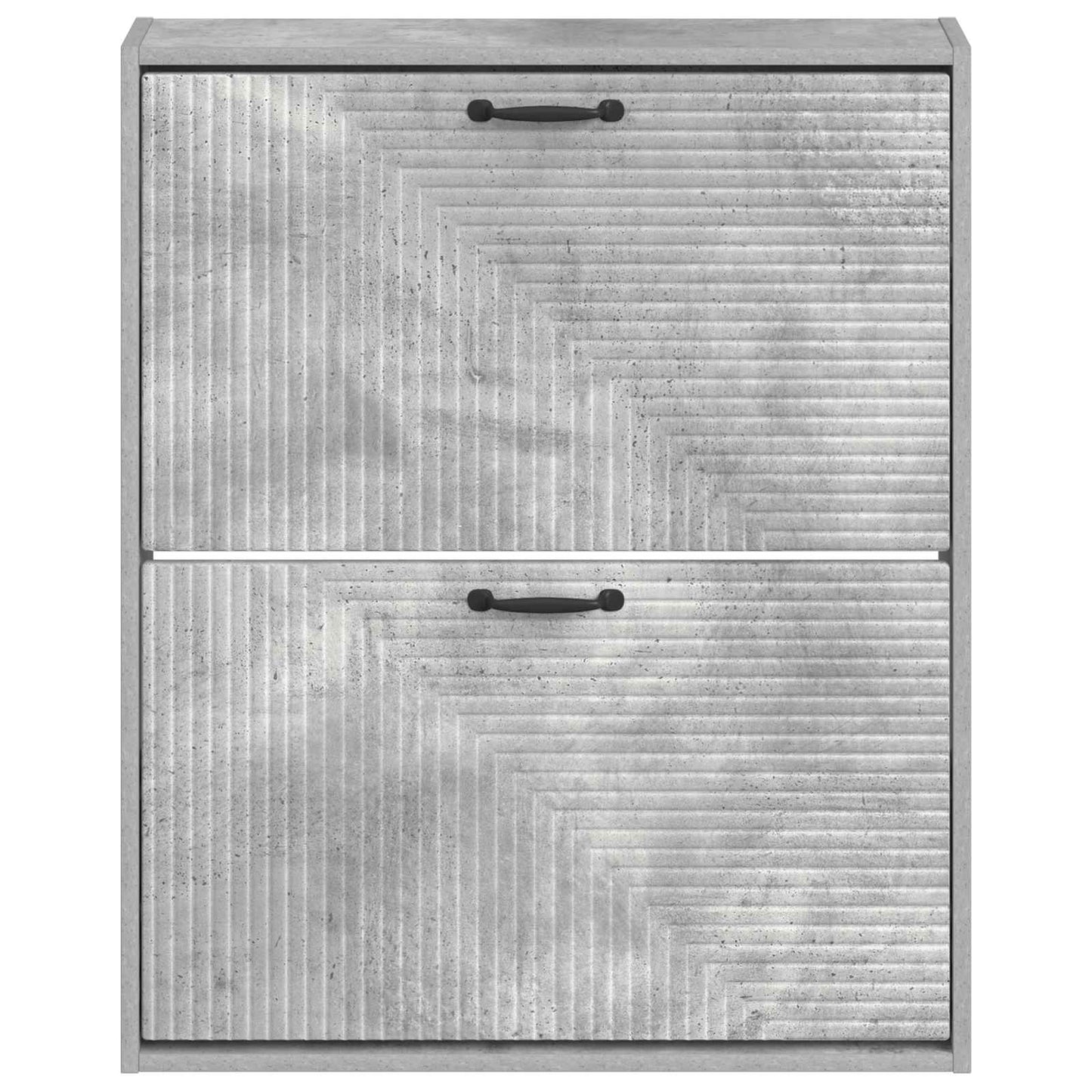 Fali Cipőtartó HAARLEM 71 x 17 x 86 cm Szerelt Fa Betonszürke