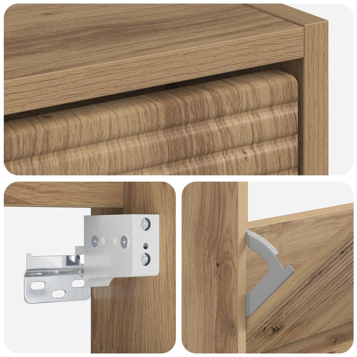 Fali Cipőtartó HAARLEM 71 x 17 x 86 cm Szerelt Fa